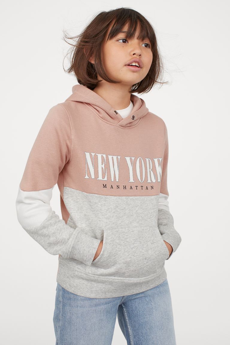 

Худи с принтом H&M 158/164 Пудрово/розовый/Нью/Йорк (0865973002)