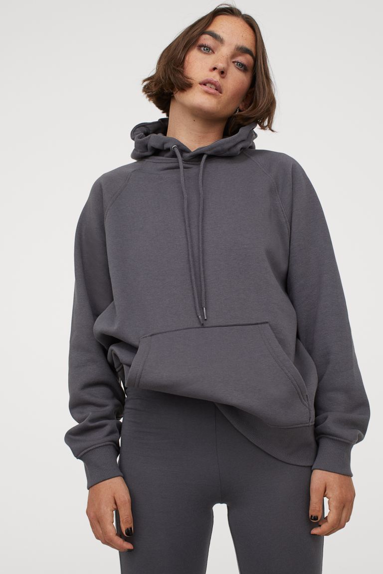 

Худи H&M L Темно-серый