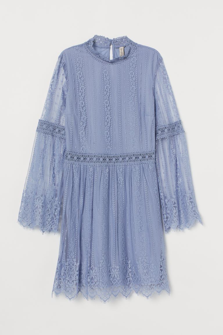 

Кружевное платье H&M 40 Голубой
