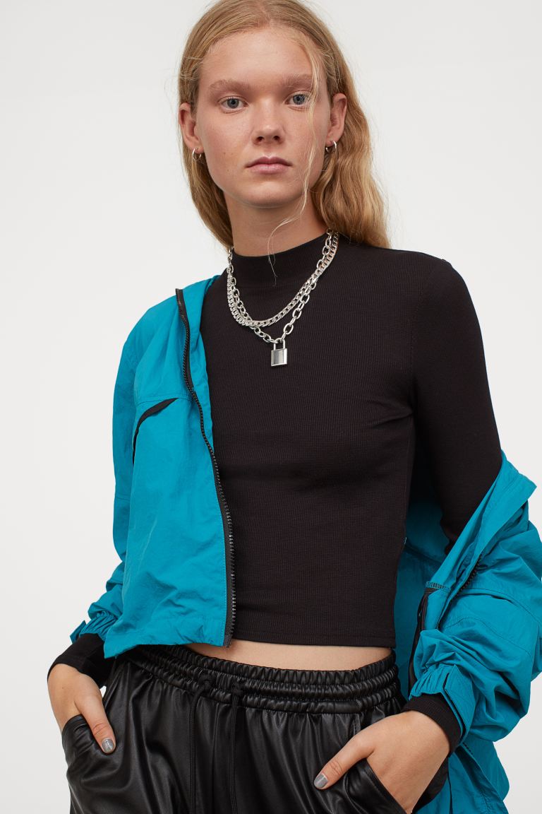 

Водолазка рельефной вязки H&M S Черный