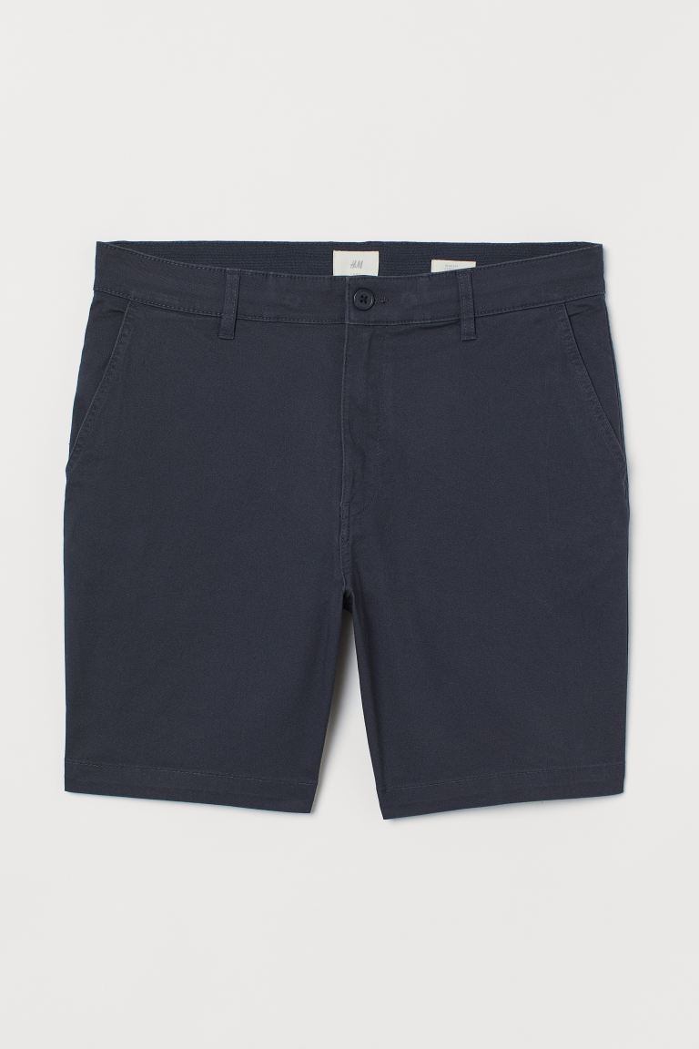 

Хлопковые шорты-чиносы H&M XXL Темно-синий