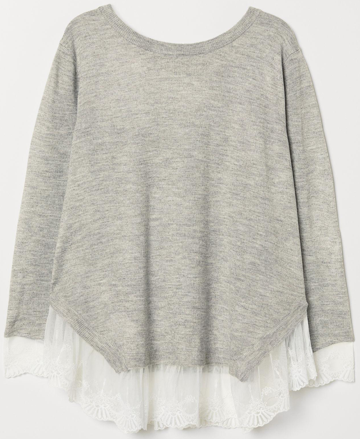 

Джемпер H&M 7074789-AAXA L Серый с белым