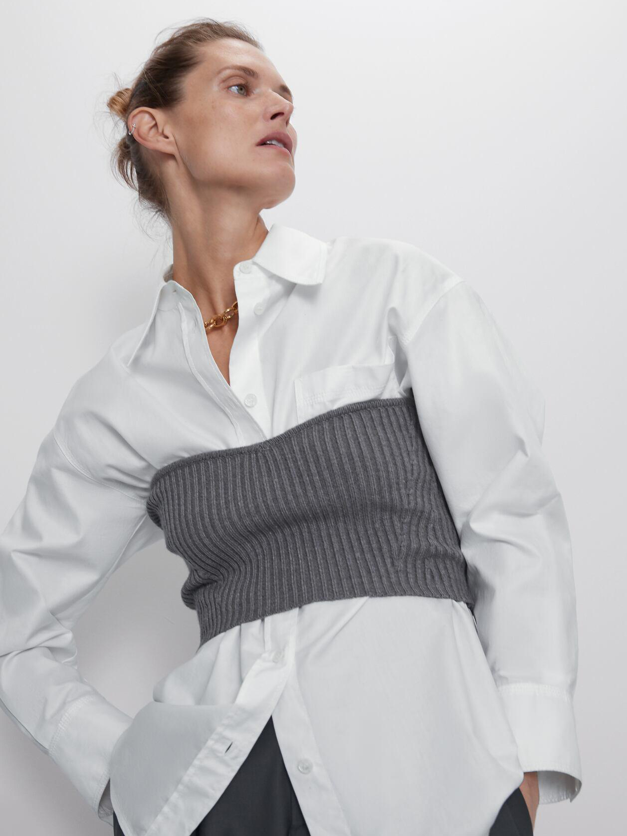 

Топ Zara 5536-110-806-ABKU L Серый