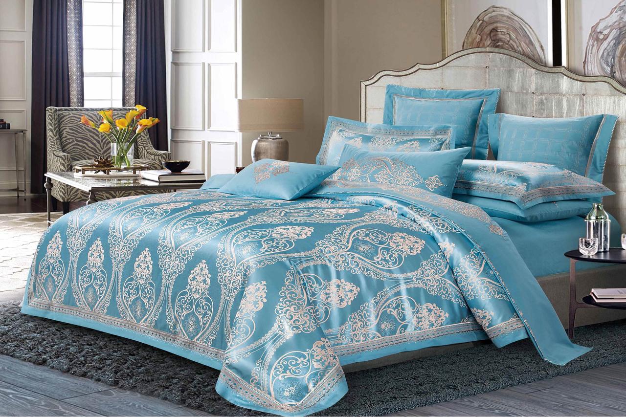 

Комплект постельного белья Krispol двуспальный ЕВРО Жаккард сатин 200*220 (822.028.2)