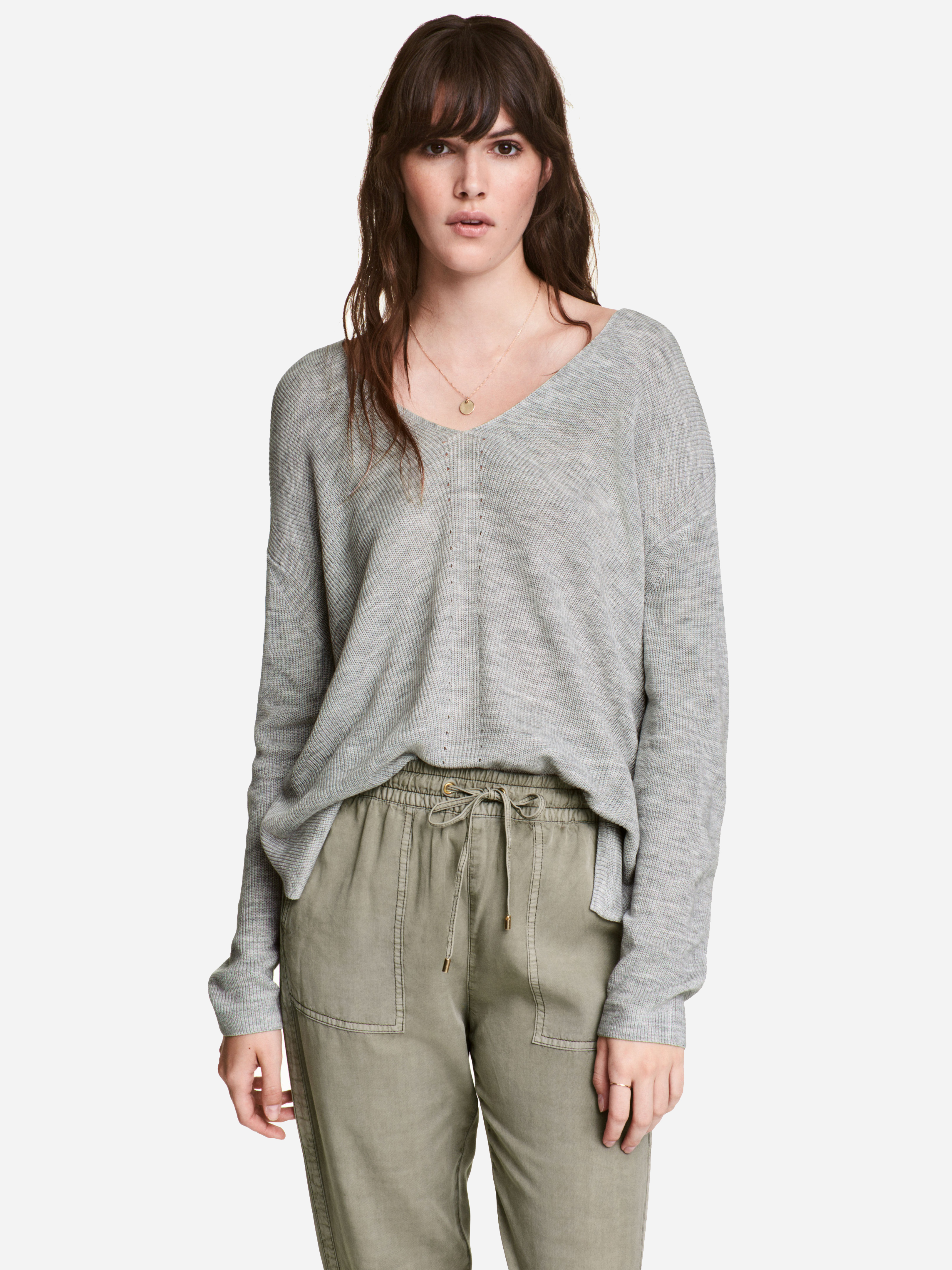 

Пуловер H&M 4881756-ACWW M Светло-серый