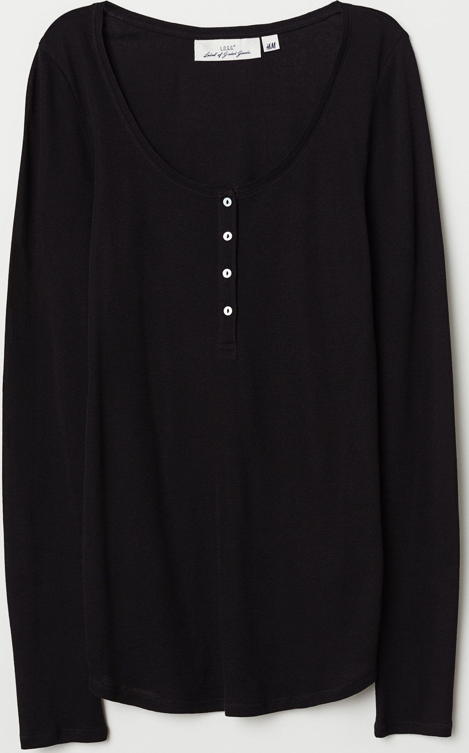 

Лонгслив H&M 6494928-AAAD L Черный