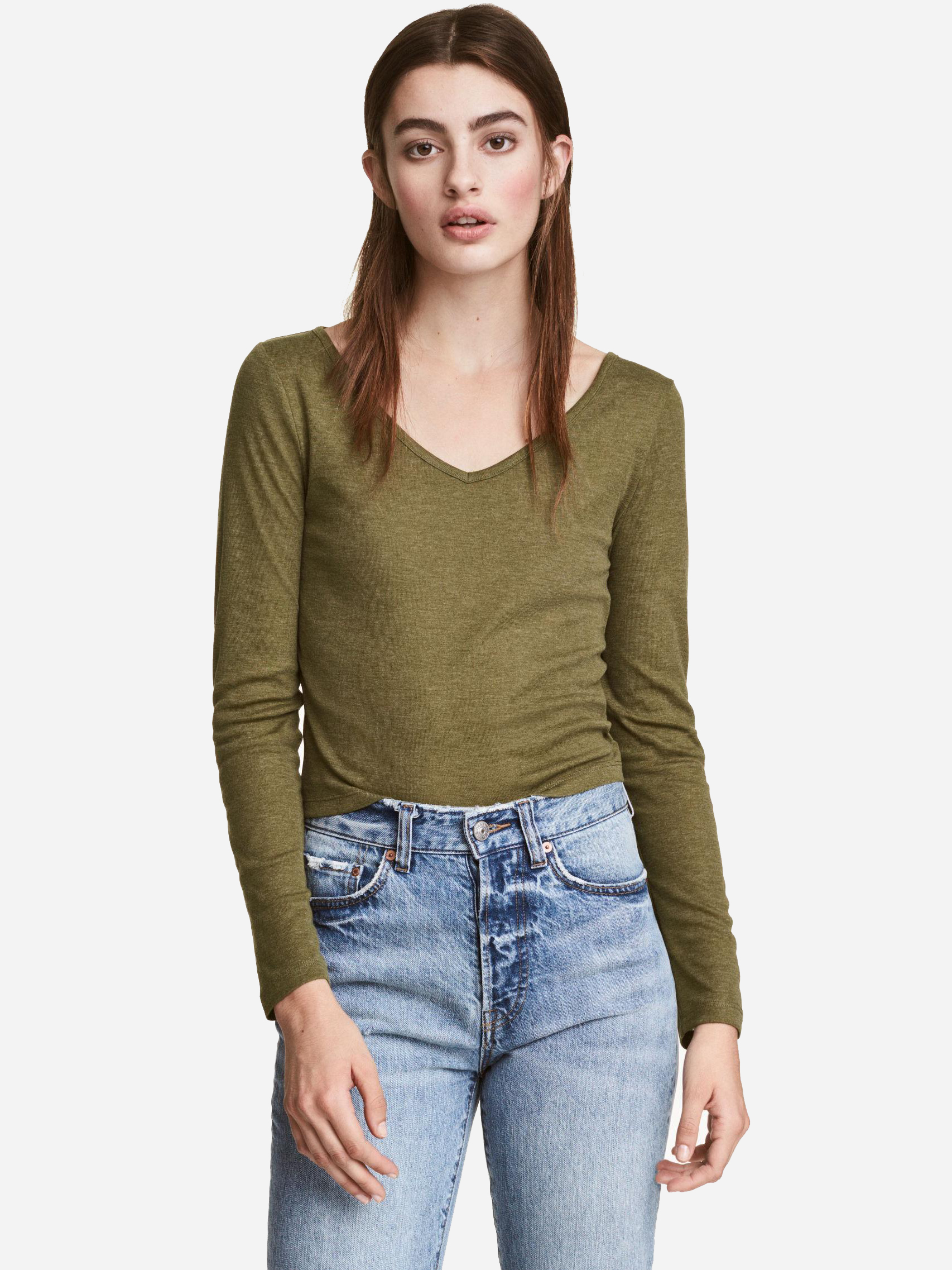 

Лонгслив H&M 4276234-ACXO L Темно-зеленый