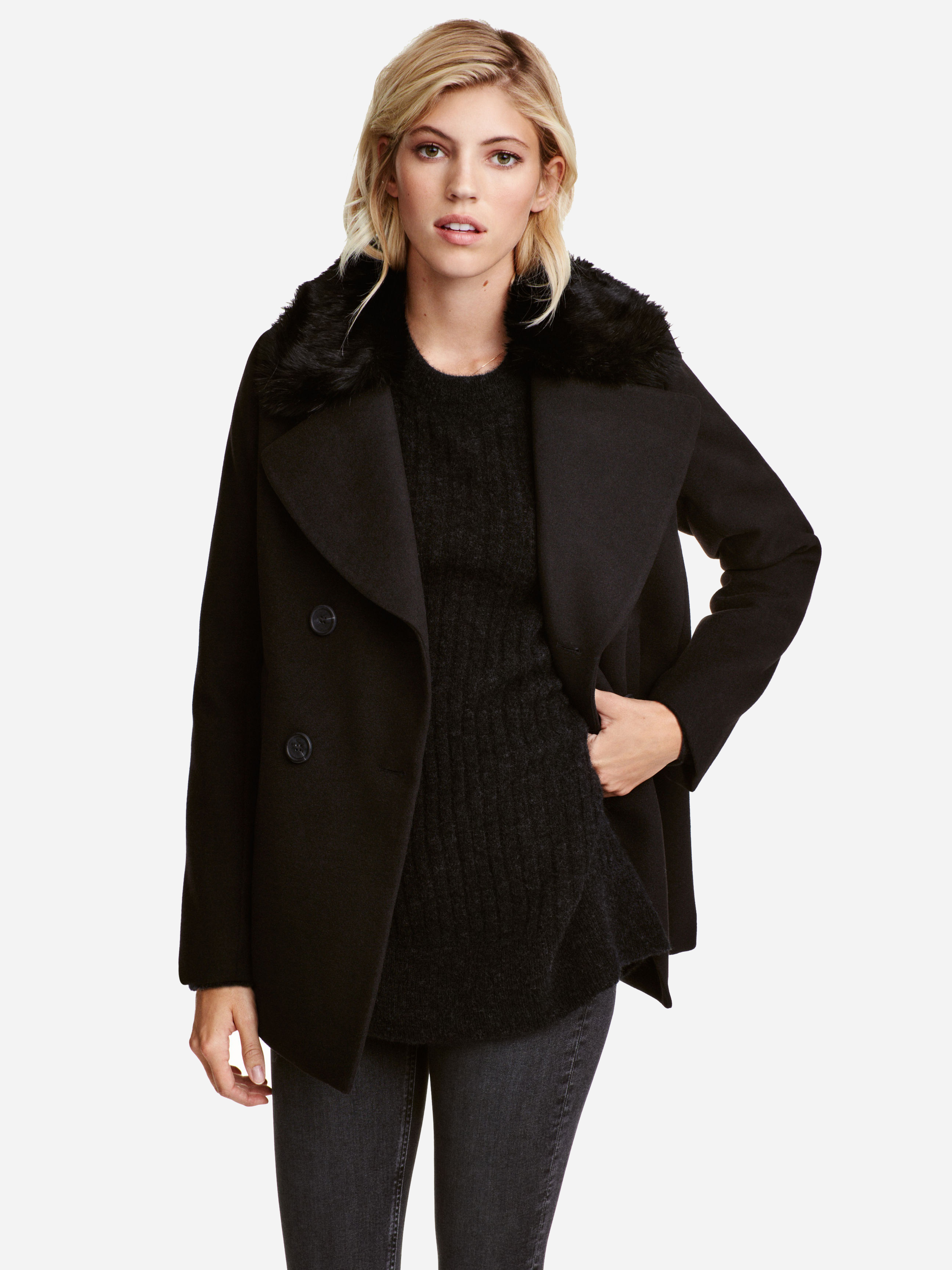 

Полупальто H&M 3956664-AAAD 44 Черное