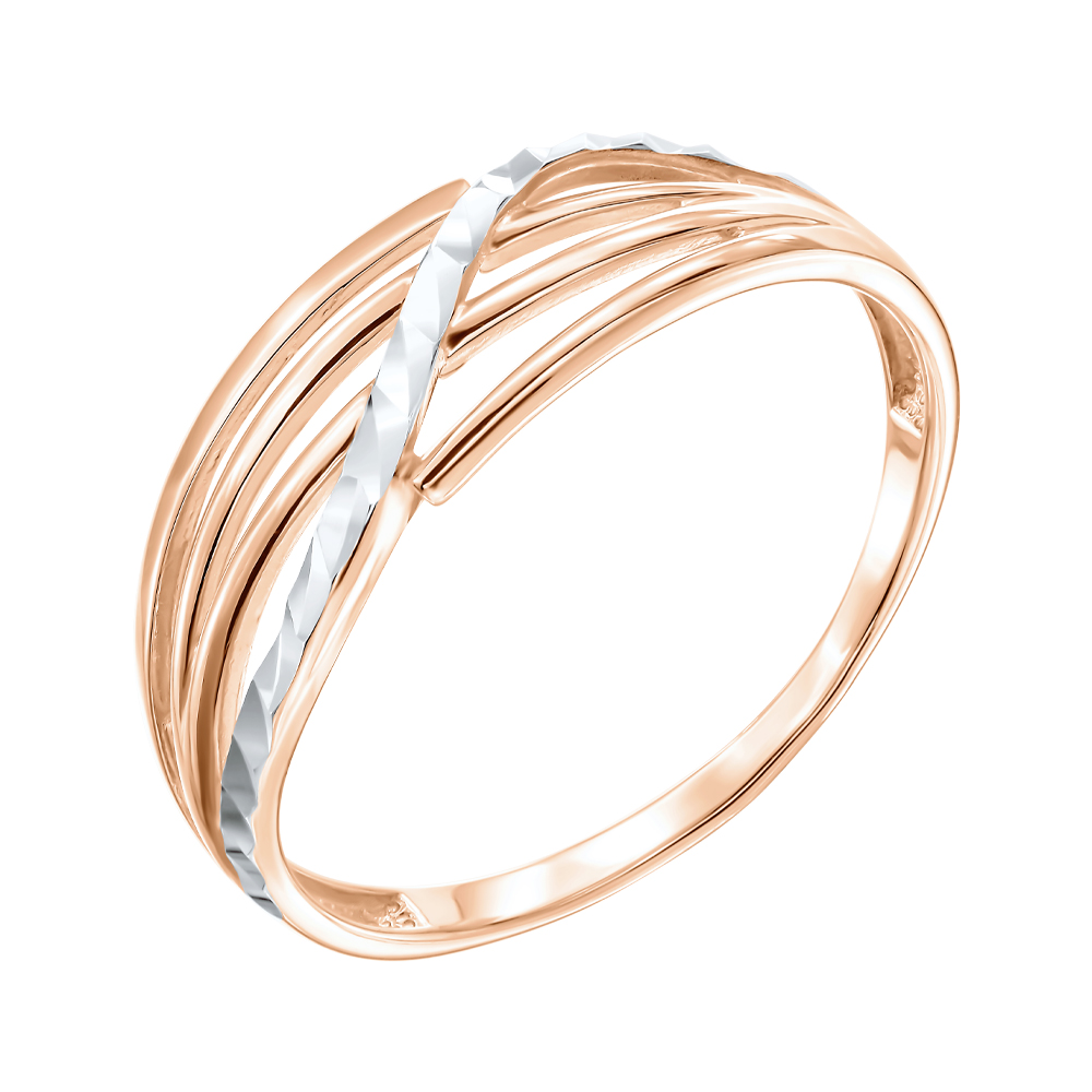 

Золотое кольцо в комбинированном цвете 000139262 18 размера