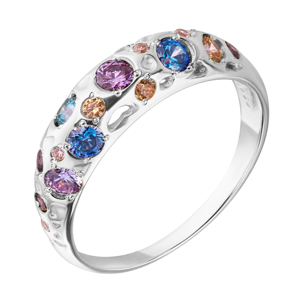 

Золотое кольцо с кристаллами Swarovski Карнавал 000036716 17.5 размера
