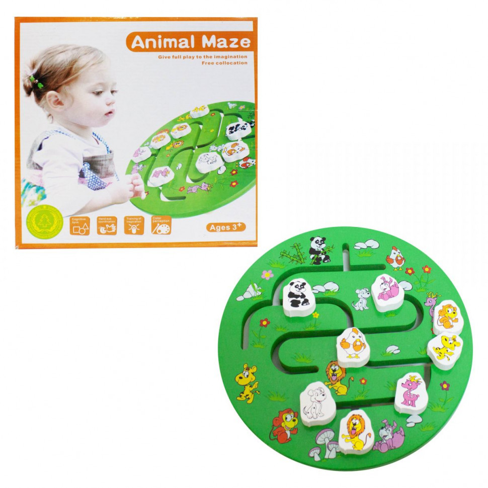 

Деревянная игрушка Лабиринт MD 2172 (англ) (Животные(англ))