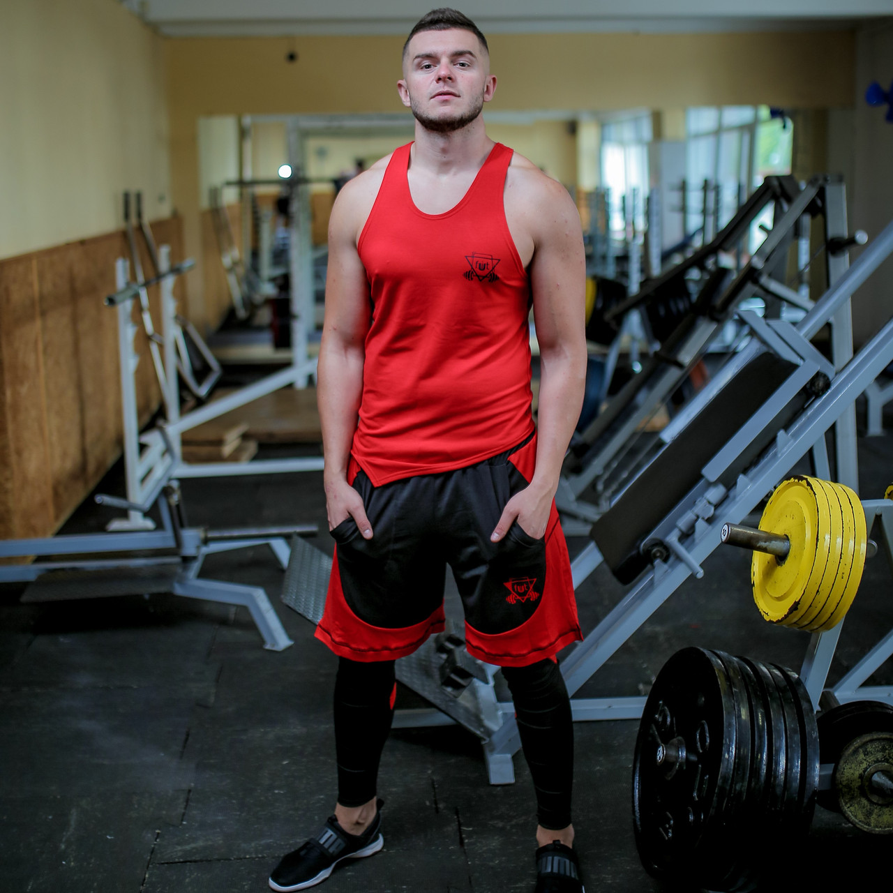 

Спортивный мужской набор Progress red 3 1 FitU S Красный