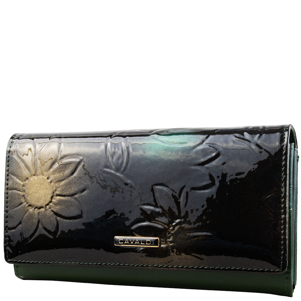 

Кожаный женский кошелек 4U Cavaldi 18,5х9х3 см Зеленый