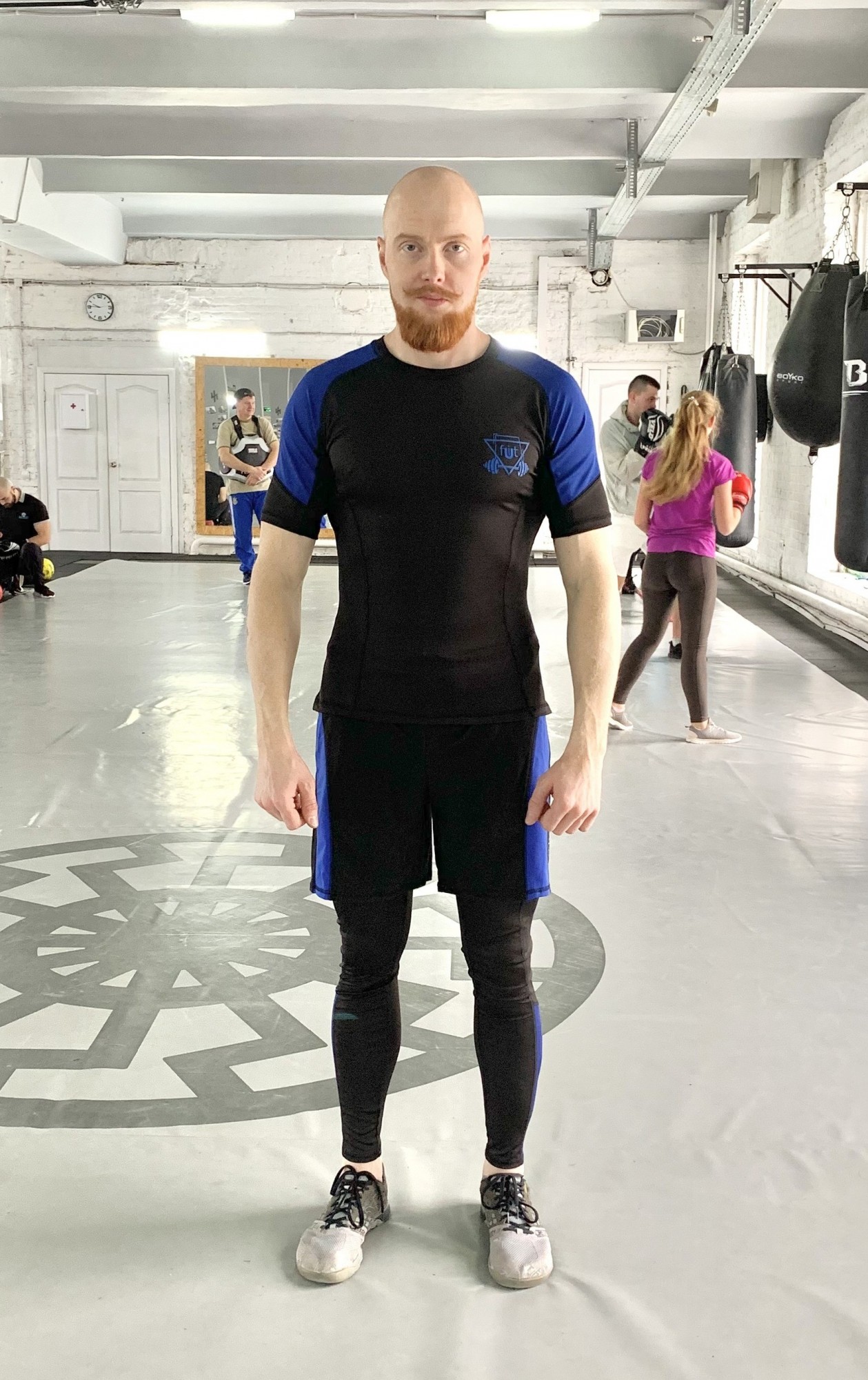 

Спортивный мужской набор (Рашгард тайтсы шорты) Force-sh blue 3 0 FitU XL Черный