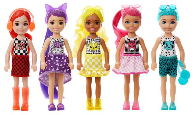 

Кукла-сюрприз Barbie Монохромные образы Челси и друзья Цветное перевоплощение (GTT24)