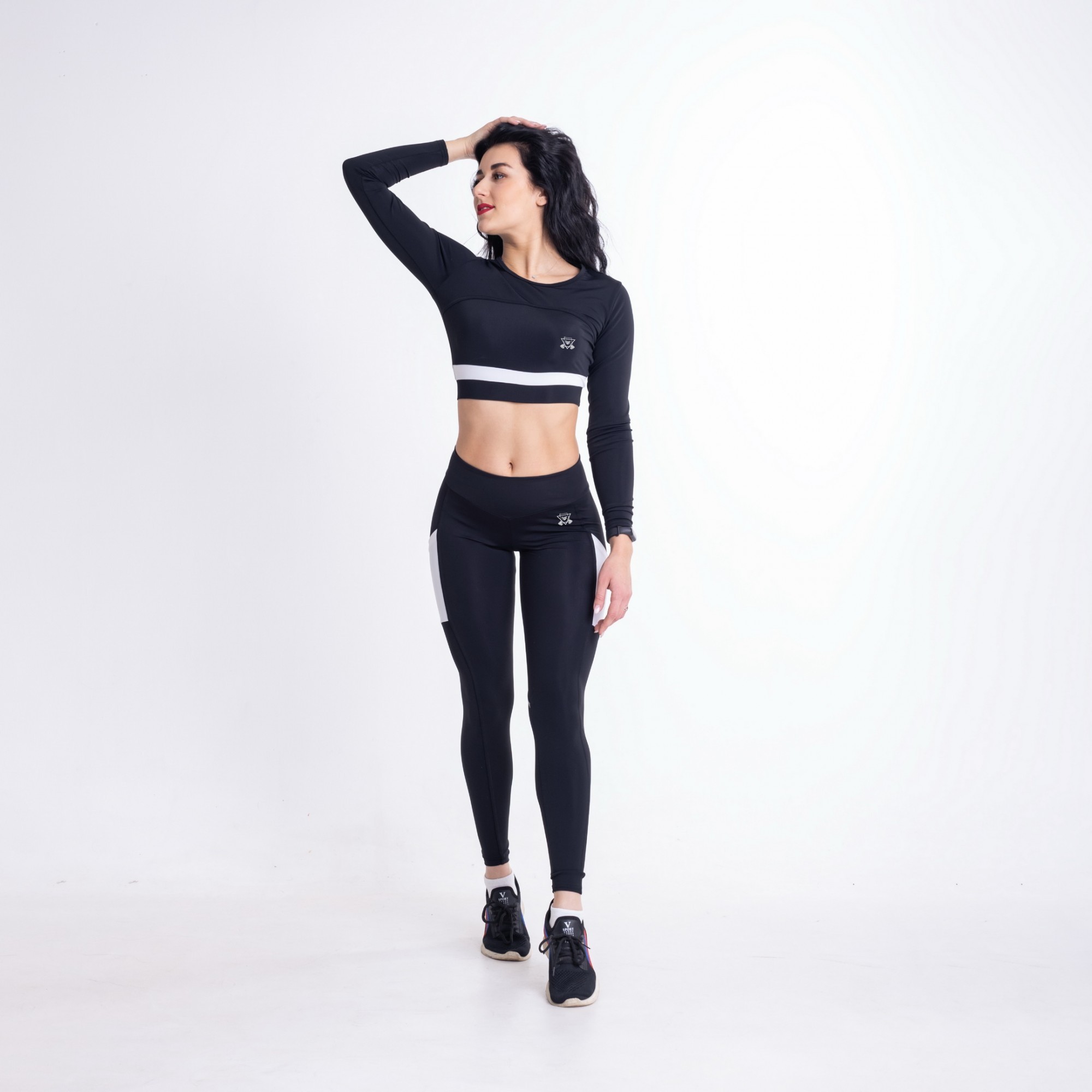 

Спортивные женские леггинсы с кармашками FitU XL Черный