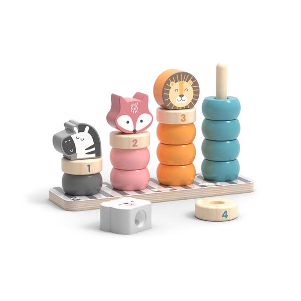 

Деревянный сортер-пирамидка PolarB Зверята Viga Toys (igr0001311) Разноцветный