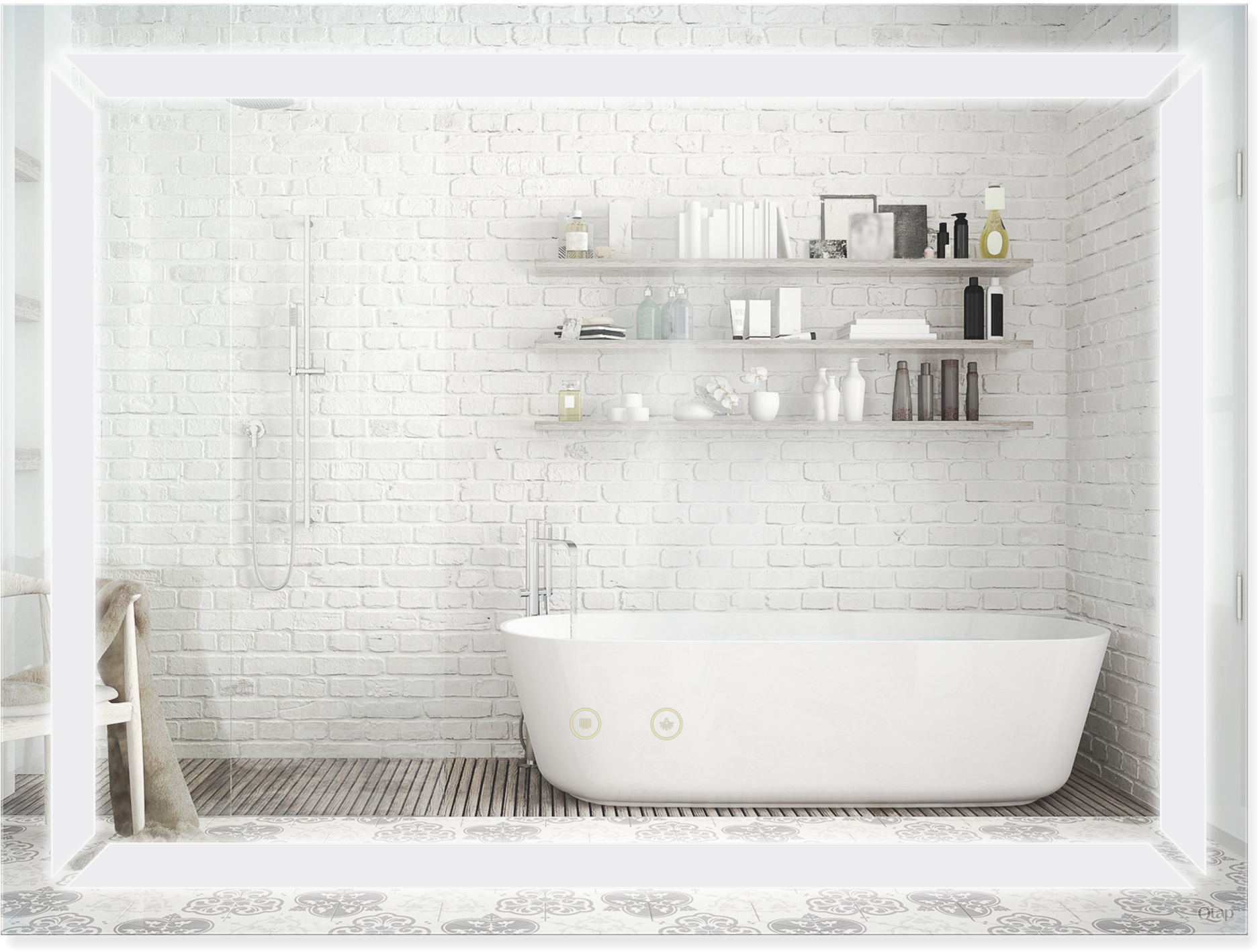 

Зеркало QTAP Mideya с антизапотеванием (DC-B605) 800х600 QT2078B605W
