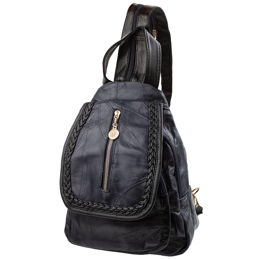 

Кожаный женский рюкзак Valiria Fashion 24х32х16 см Синий