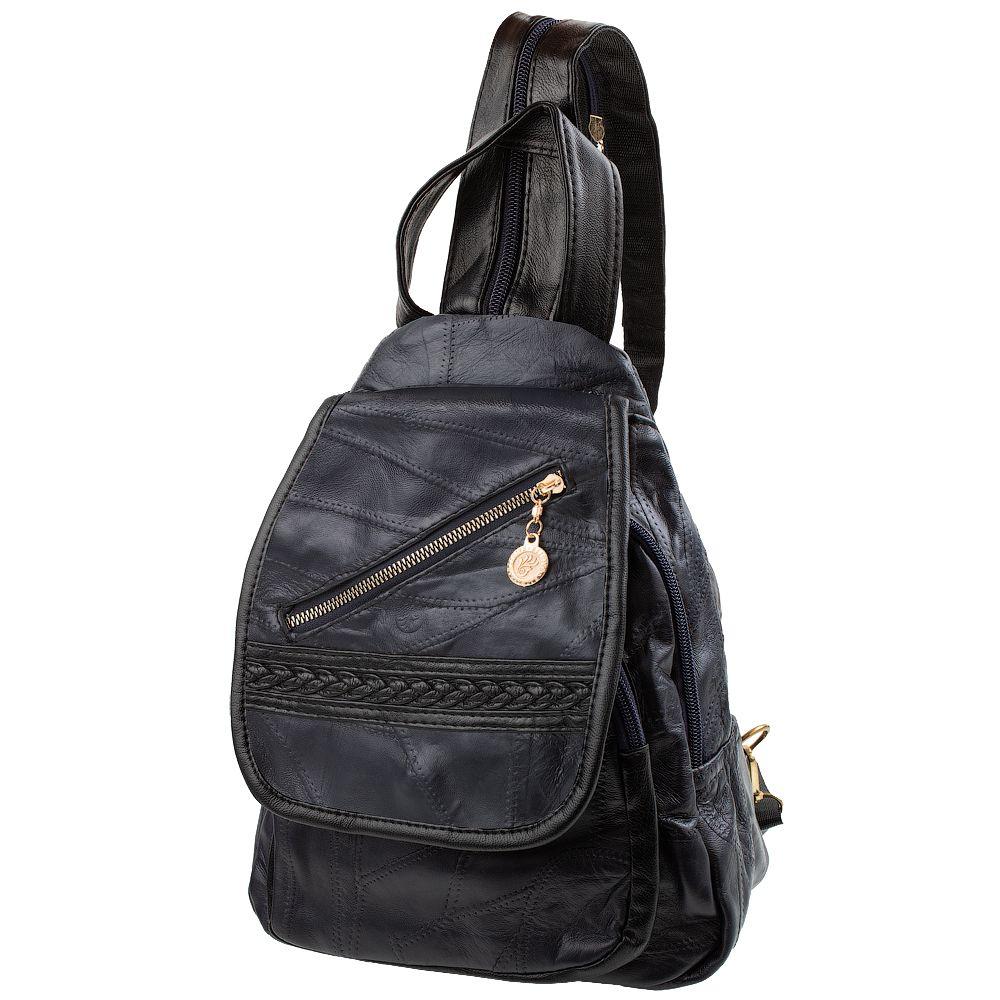 

Кожаный женский рюкзак Valiria Fashion 24х32х16 см Синий