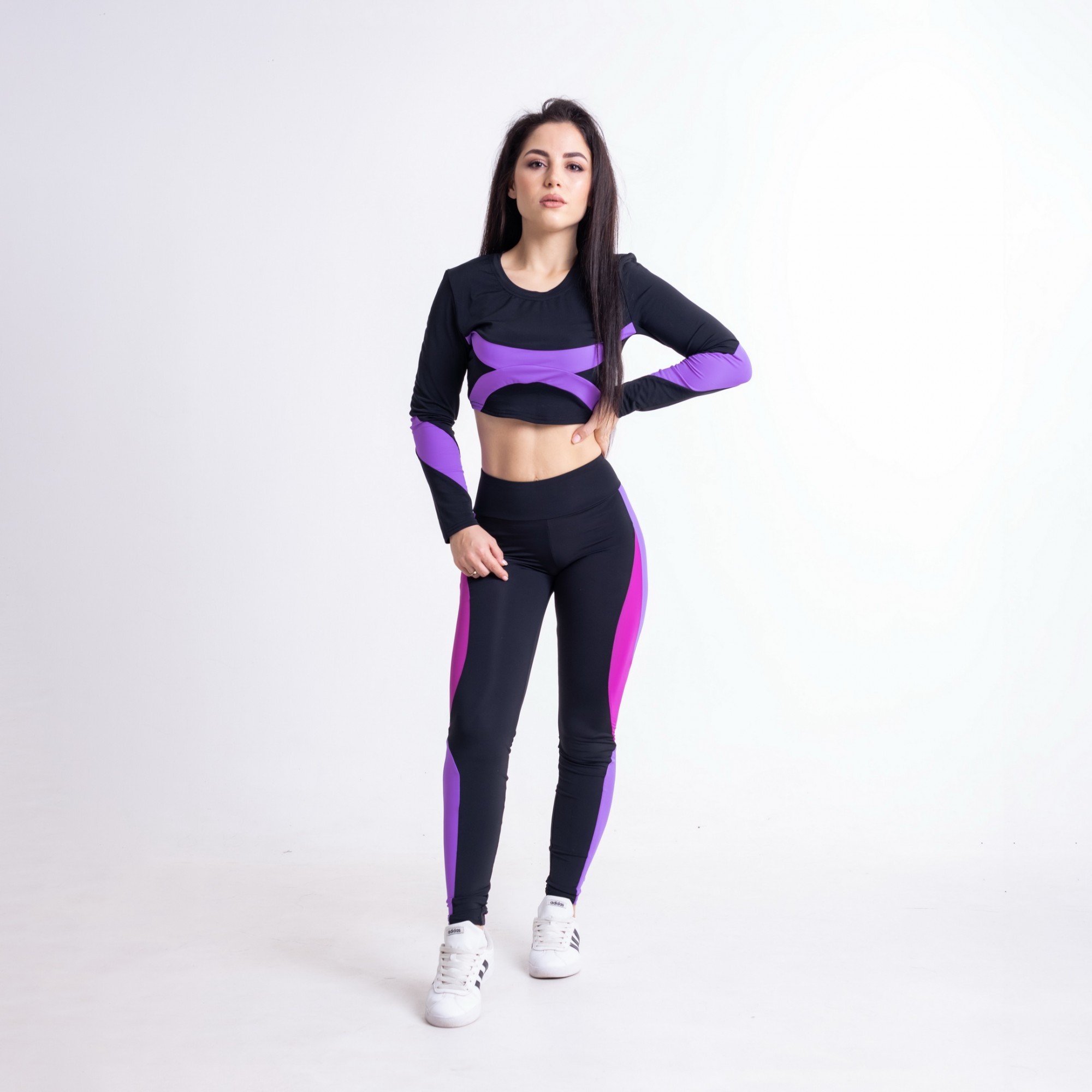 

Спортивные женские леггинсы трио FitU S Разноцветный
