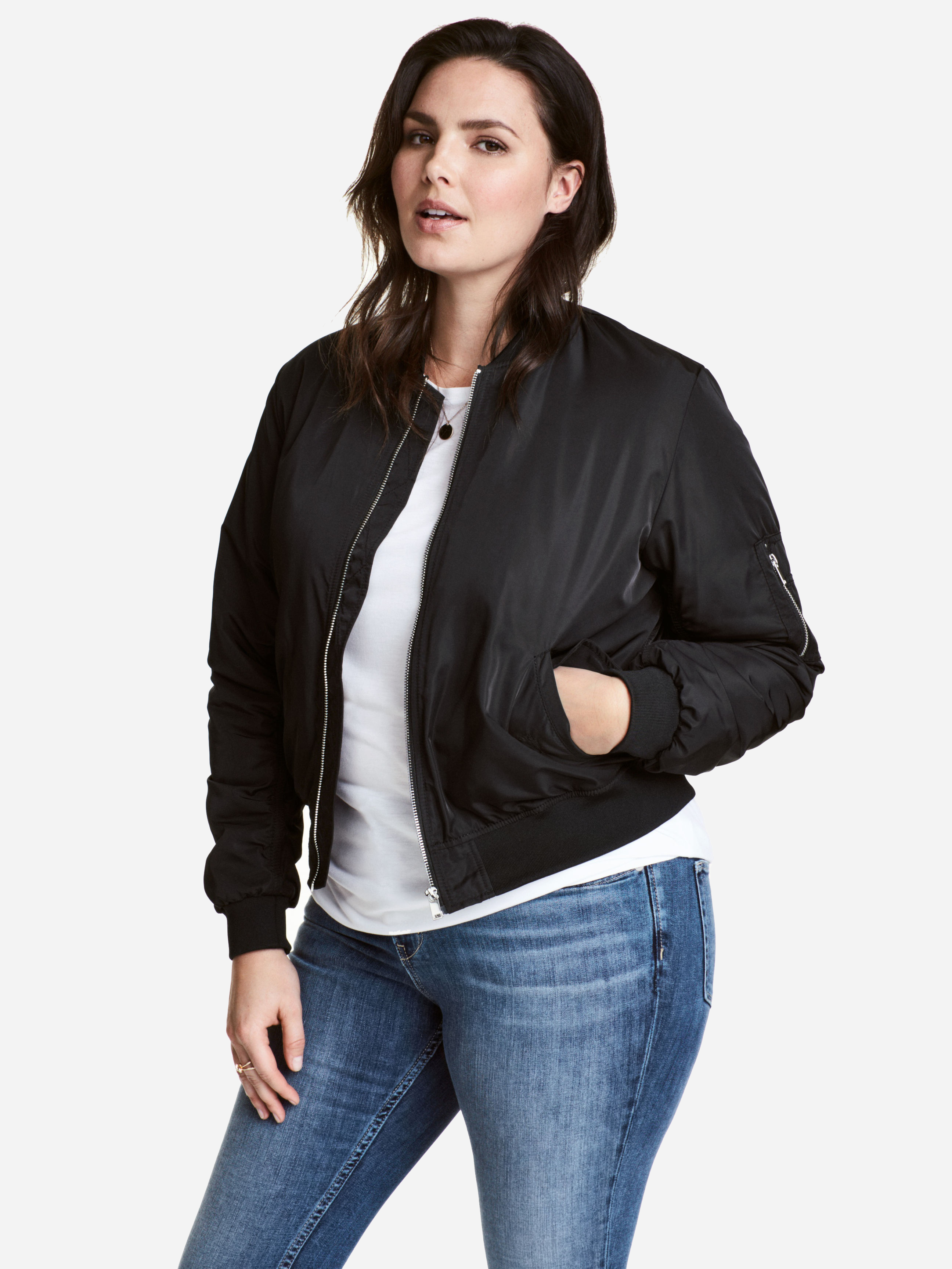 

Бомбер H&M 4555475-AAAD 46 Черный