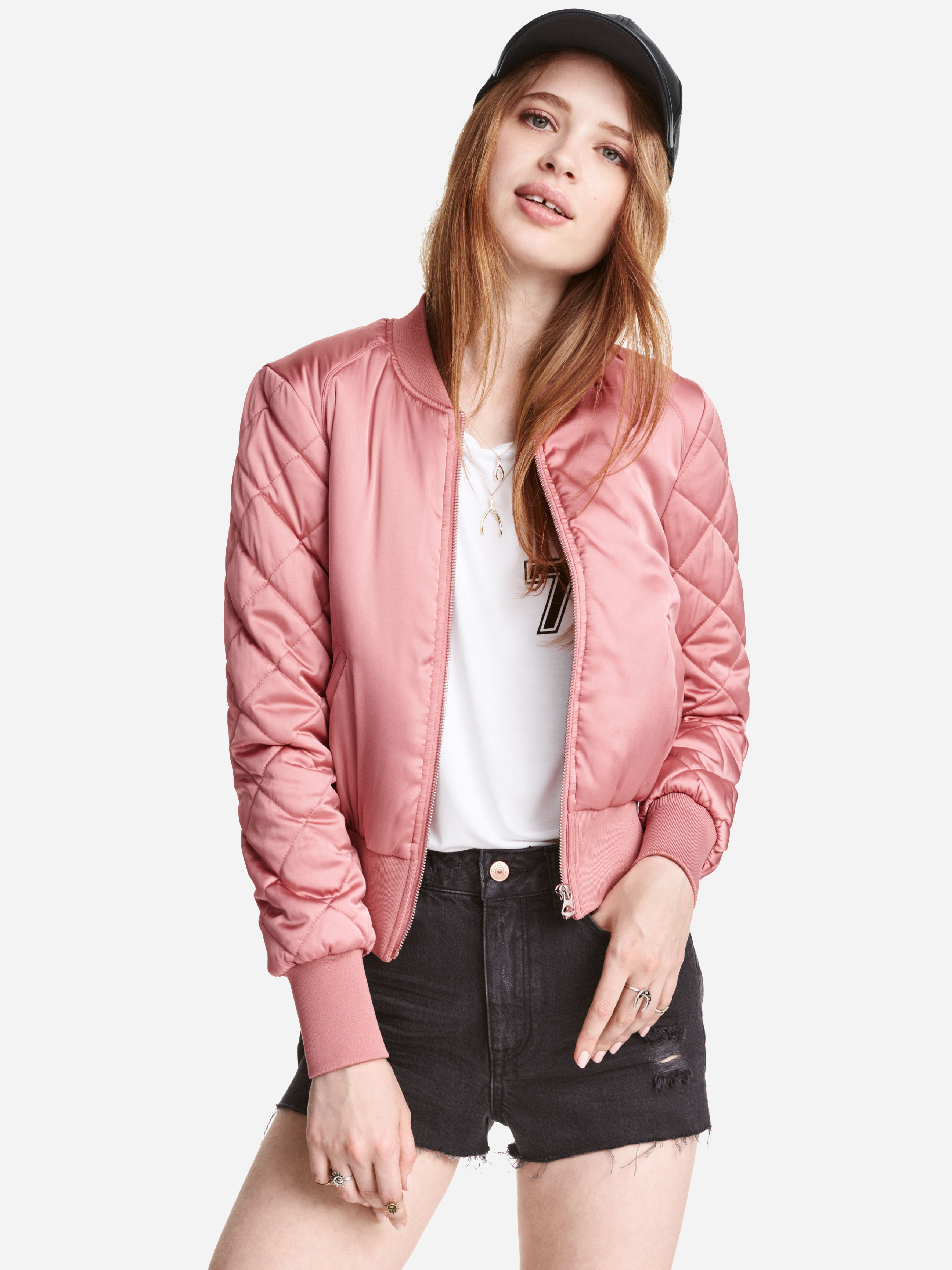 

Бомбер H&M 3145224-ACWG 34 Розовый