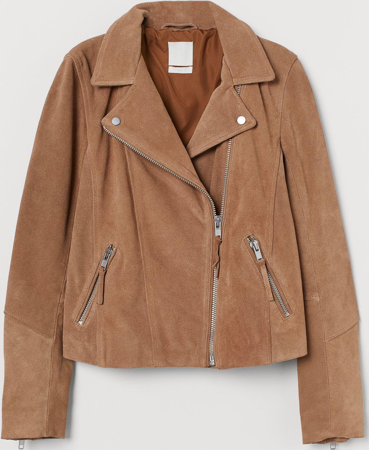 

Замшевая куртка H&M 8316541-ACXI 38 Темно-бежевая