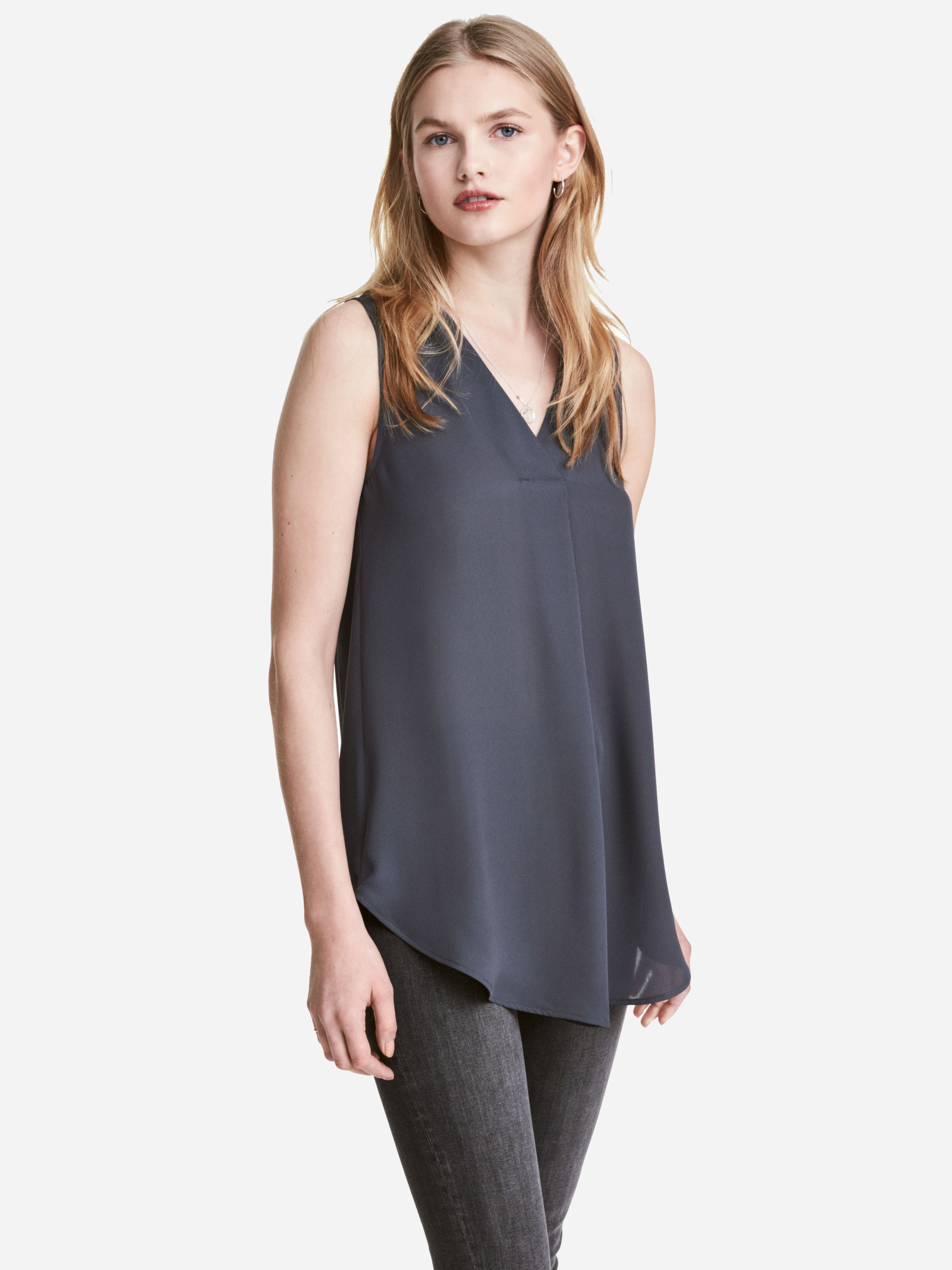

Блузка H&M 3895445-ACXW 32 Темно-серая