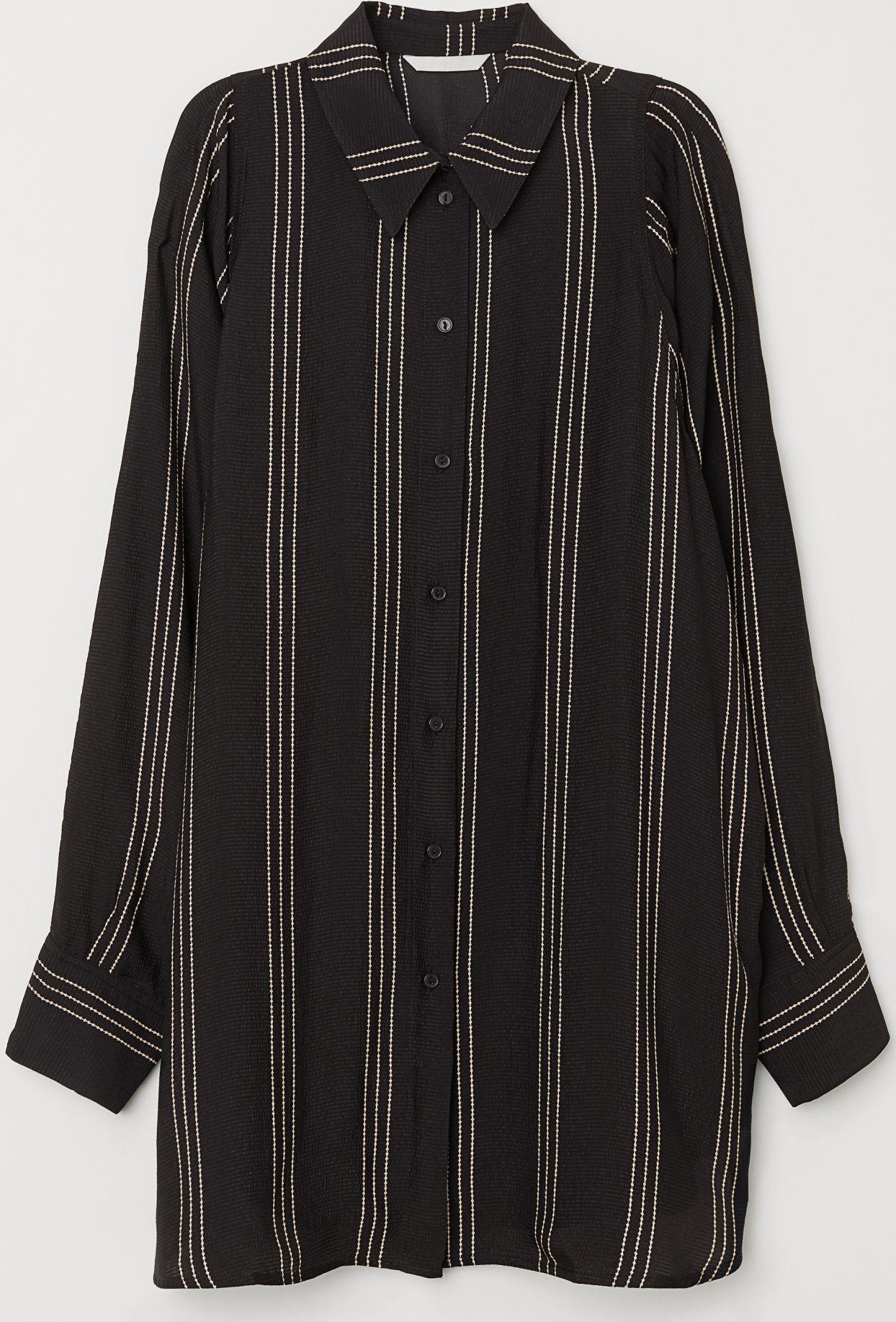 

Рубашка H&M 7095168-ADOL 32 Черная с молочным