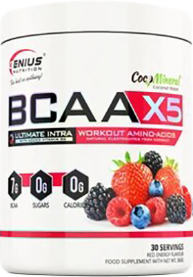 Акція на Аминокислота Genius Nutrition BCAA-X5 360 г Красная энергия (5406021876948) від Rozetka UA