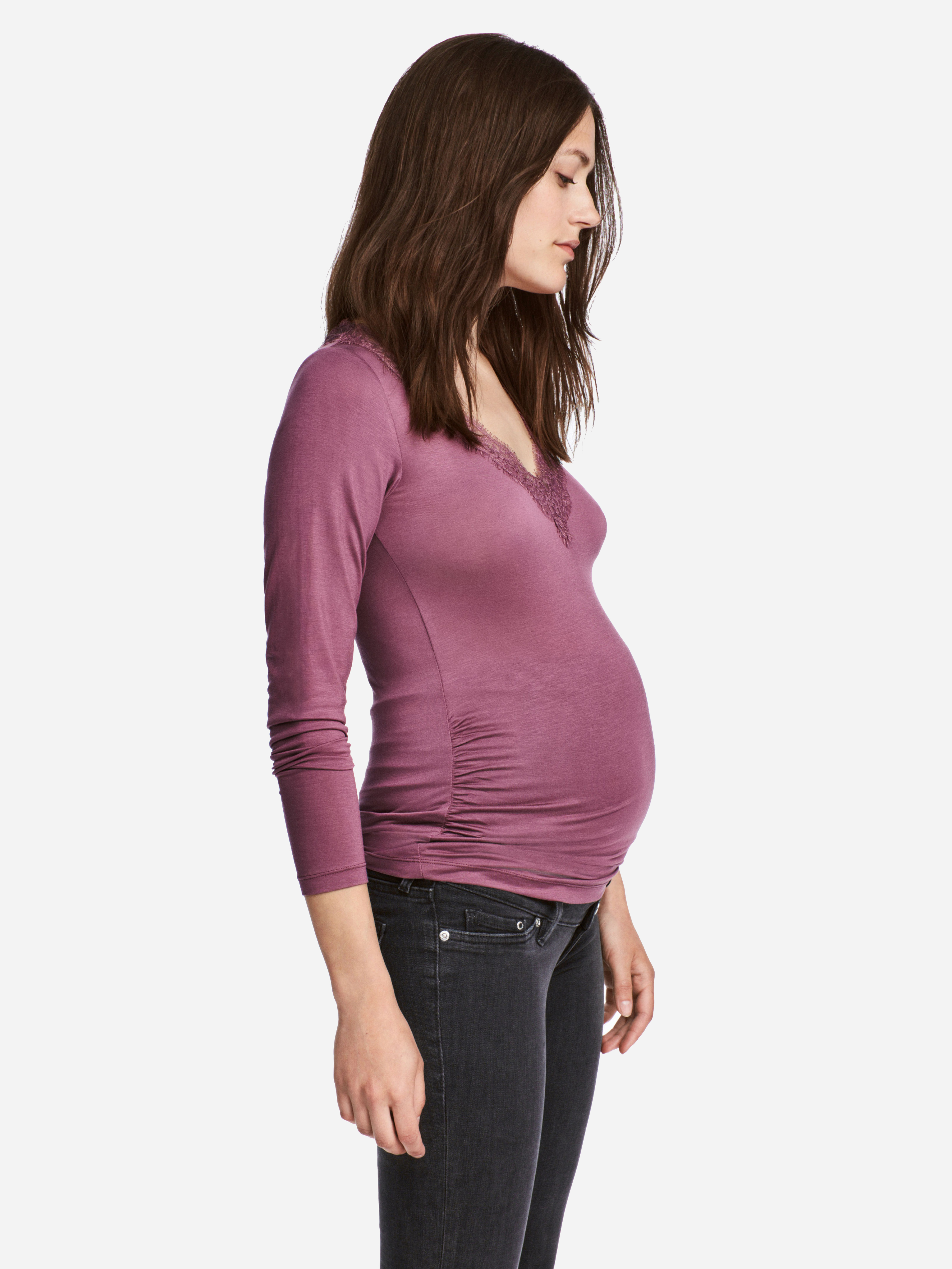 

Лонгслив для беременных H&M 5094366-ACXZ XL Фиолетовый