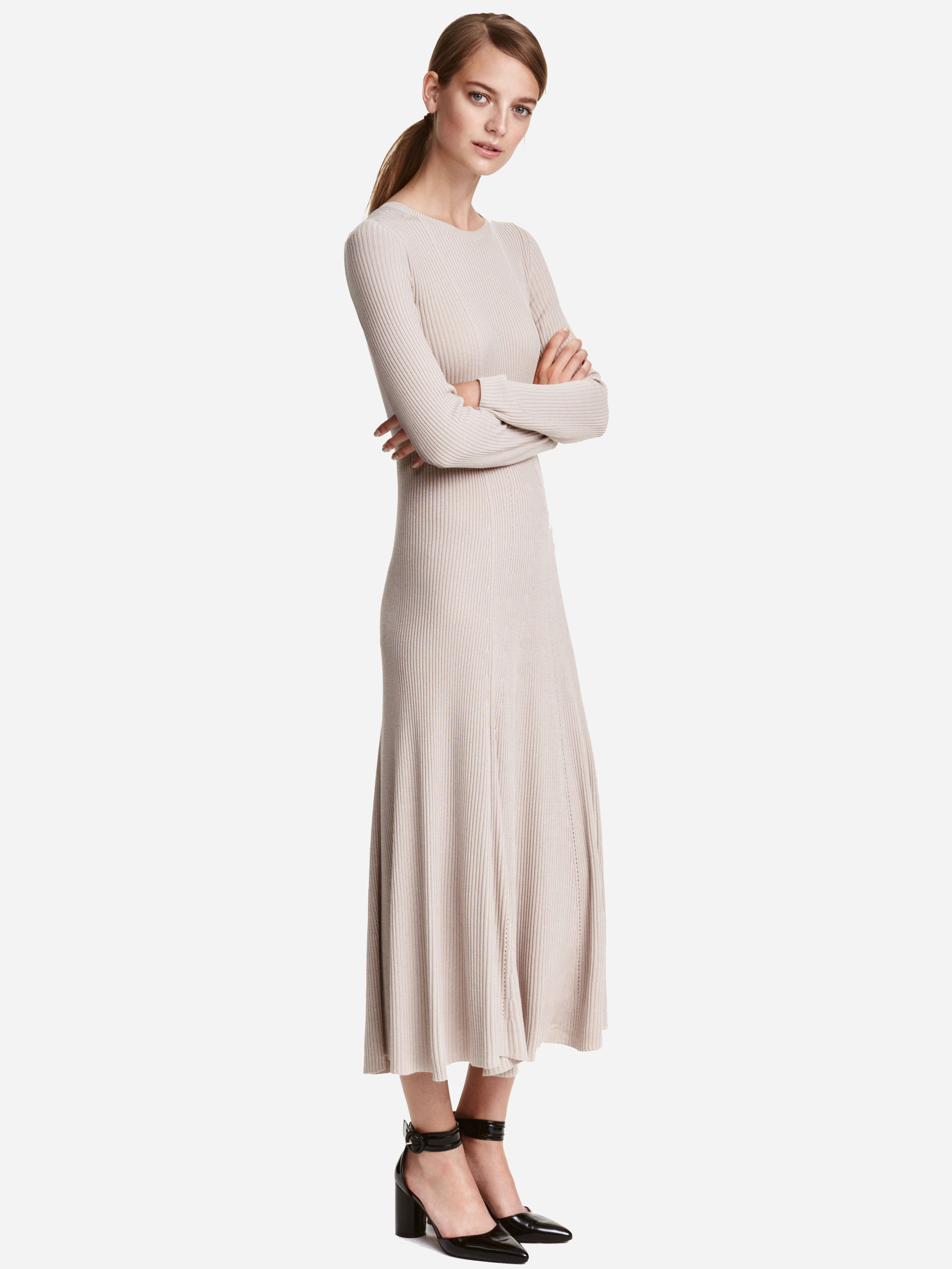

Платье H&M 4224524-ACTQ 32 Бежевое