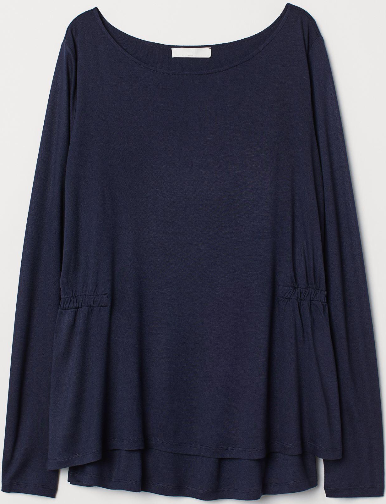 

Лонгслив для беременных и кормящих мам H&M 7073329-AAQJ XL Темно-синий