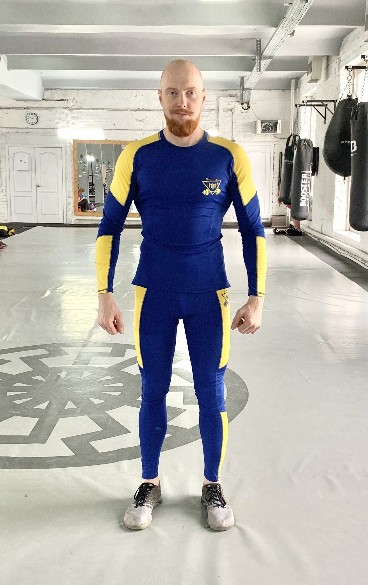 

Спортивный мужской набор (Рашгард тайтсы) Force UA 2 0 FitU S Синий