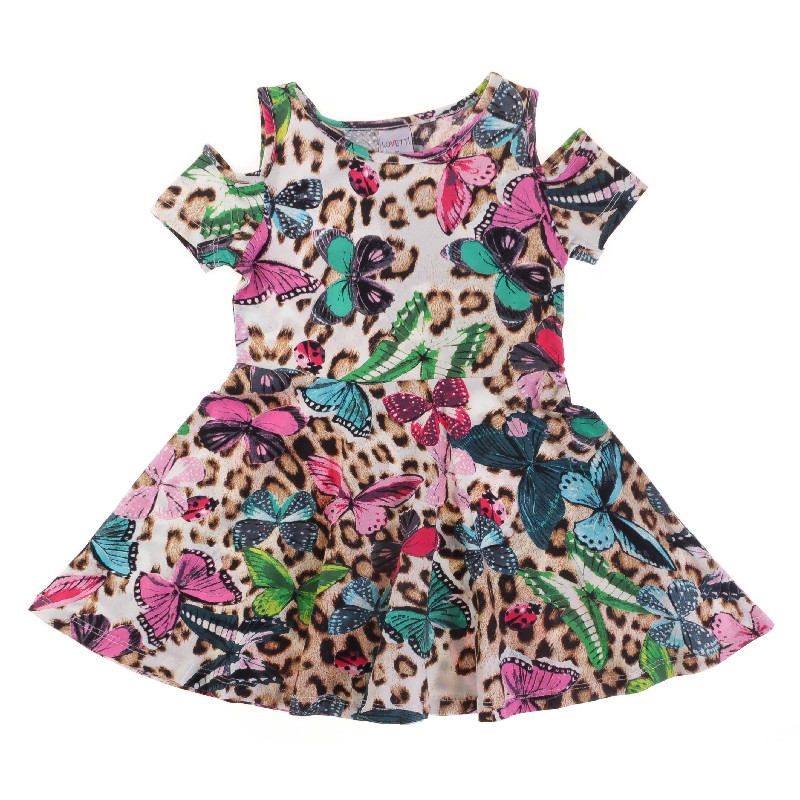 

Платье для девочки LOVETTI 5762-71 122 см коричневый/розовый