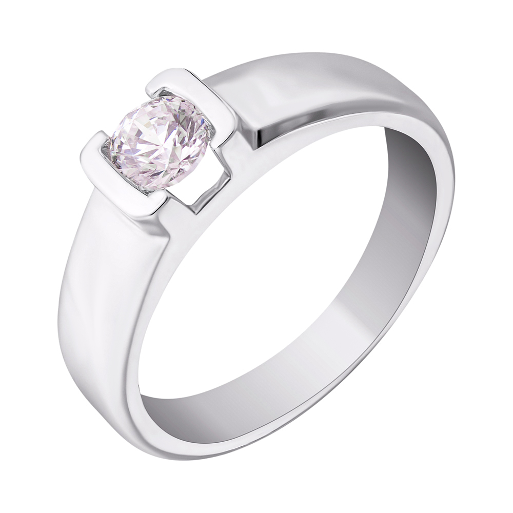 

Кольцо из белого золота с фианитом S Zirconia 000010486 18 размера