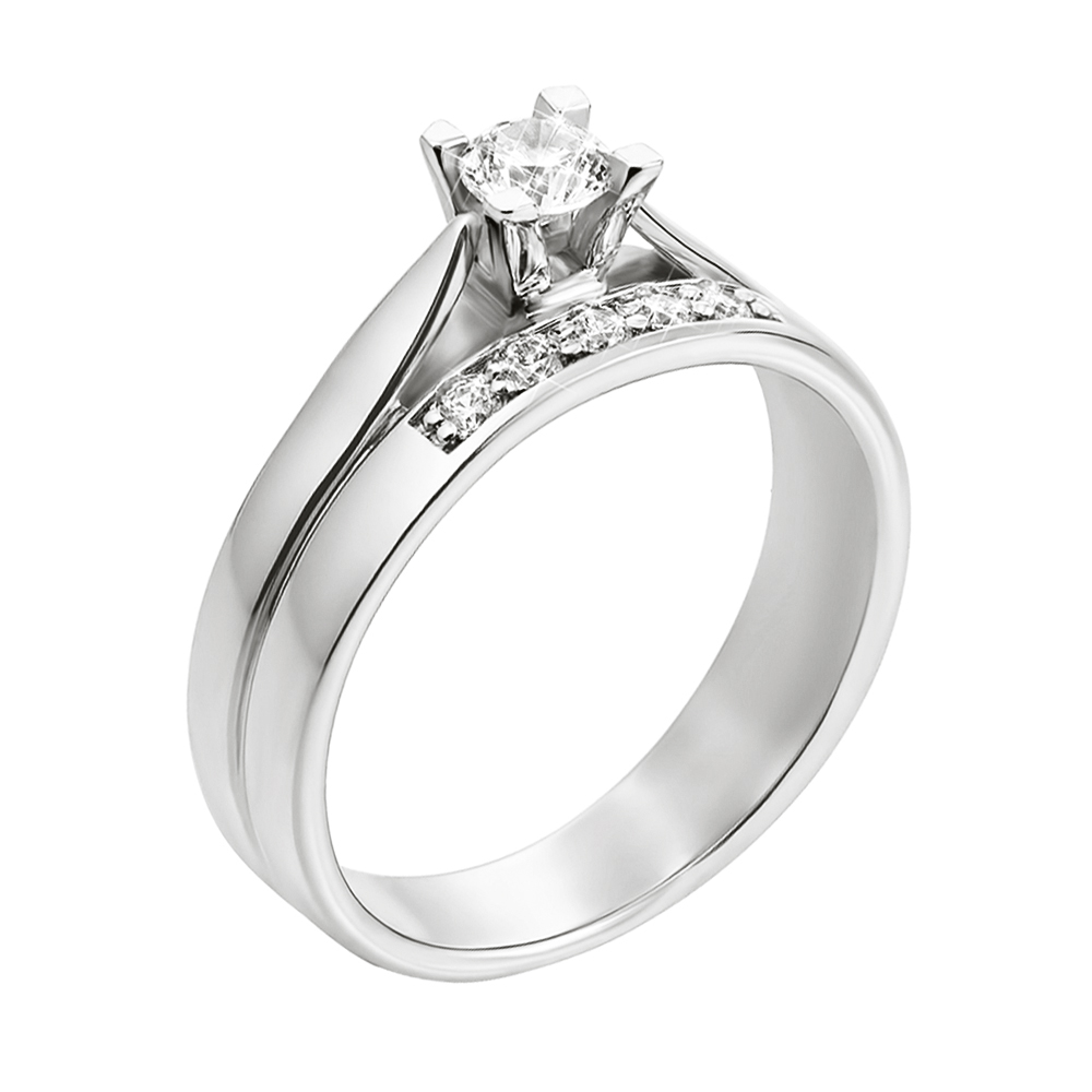 

Кольцо из белого золота с цирконием Swarovski 000122754 16 размера