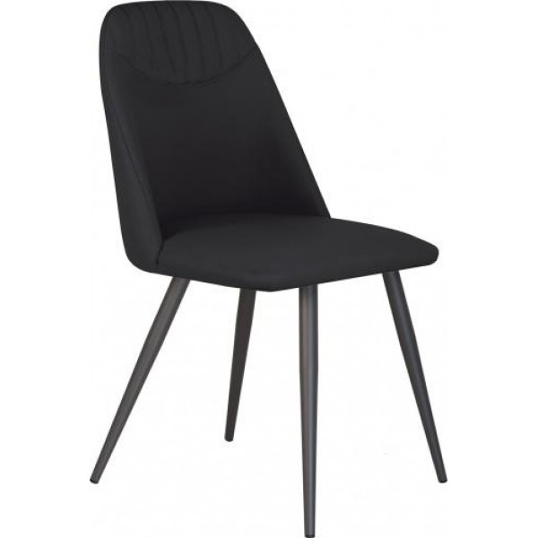 

Обеденный стул для кухни MILANA HN antr каркас - металл Антрацит, обивка - кожзам Eco-30 Черный Новый Стиль