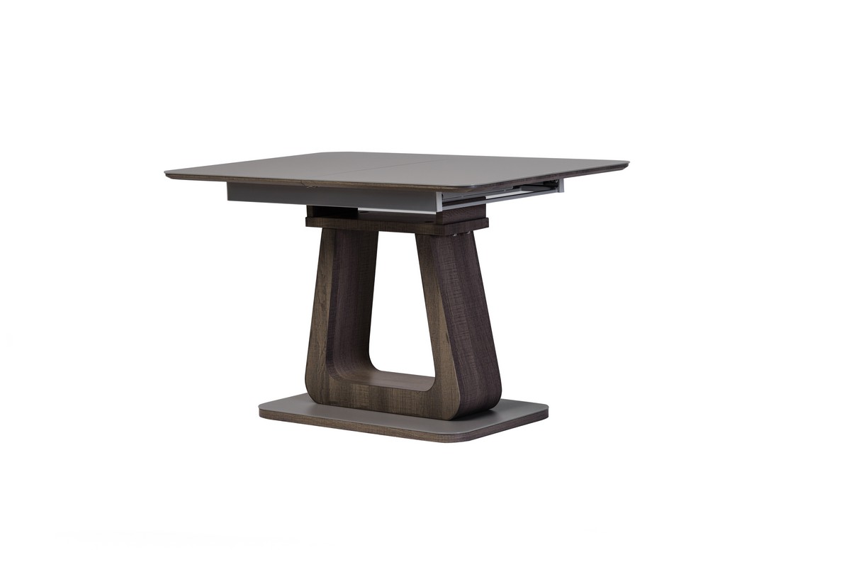 

Раскладной обеденный стол МДФ / матовое стекло TML-521-1 Vetro Mebel цвет Серый матовый / серый дуб