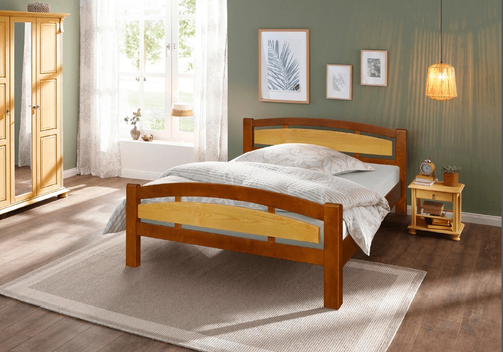 

Кровать деревянная из сосны Джерси 160x200 яблоня/ольха цвет Stemma