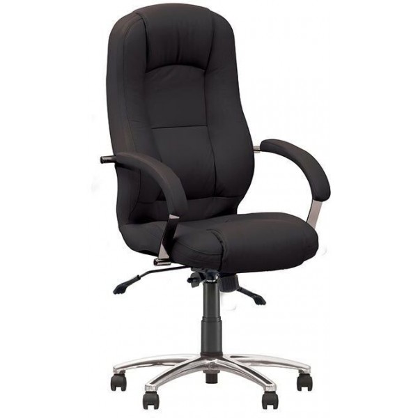 

Кресло офисное для кабинета MODUS steel Anyfix AL68 с механизмом Anyfix, алюминиевая база, подлокотники с обитыми накладками, обивка экокожа ECO 30 Новый стиль цвет Черный