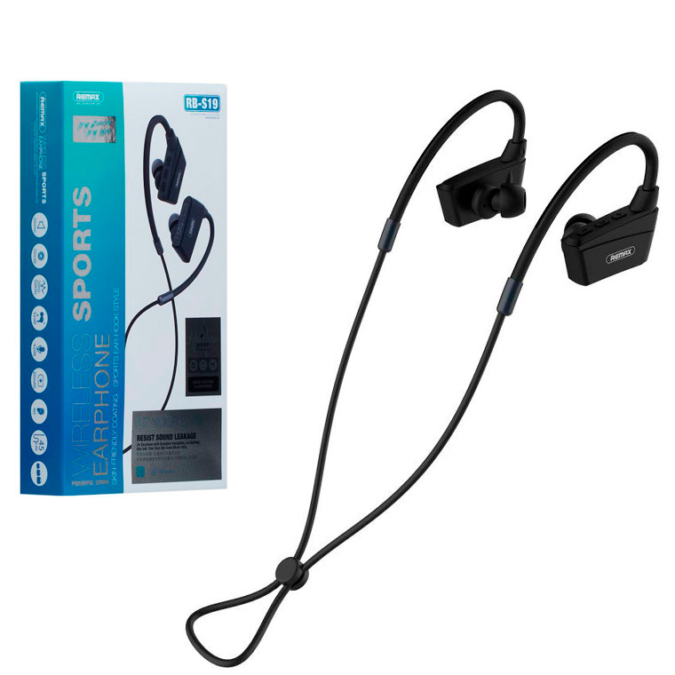 

Bluetooth наушники с микрофоном Remax RB-S19 черные