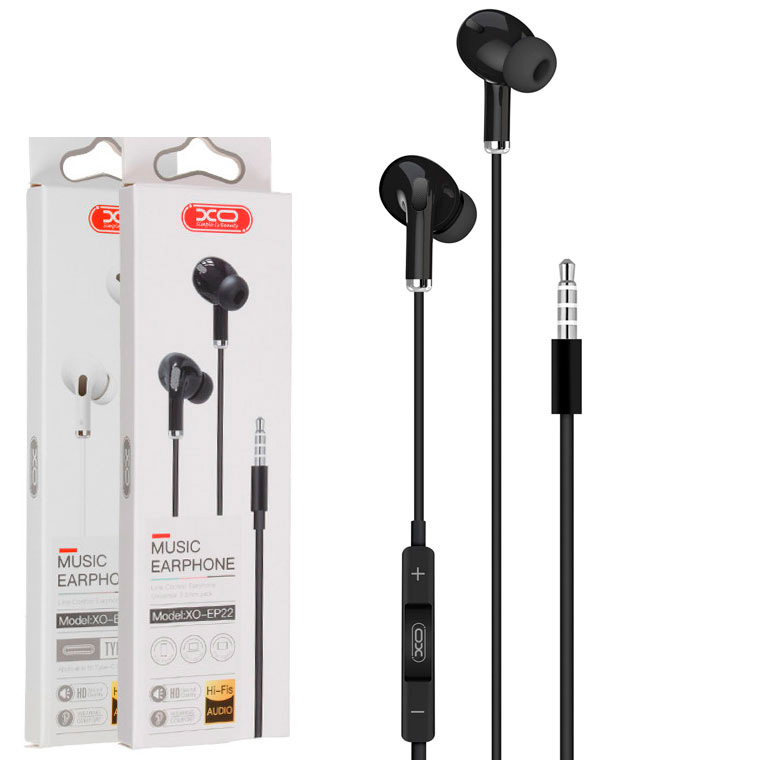 

Наушники с микрофоном XO EP22 3.5mm jack черные