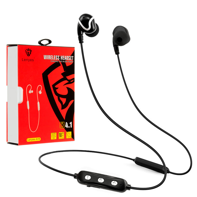 

Bluetooth наушники с микрофоном Lenyes A16 черные