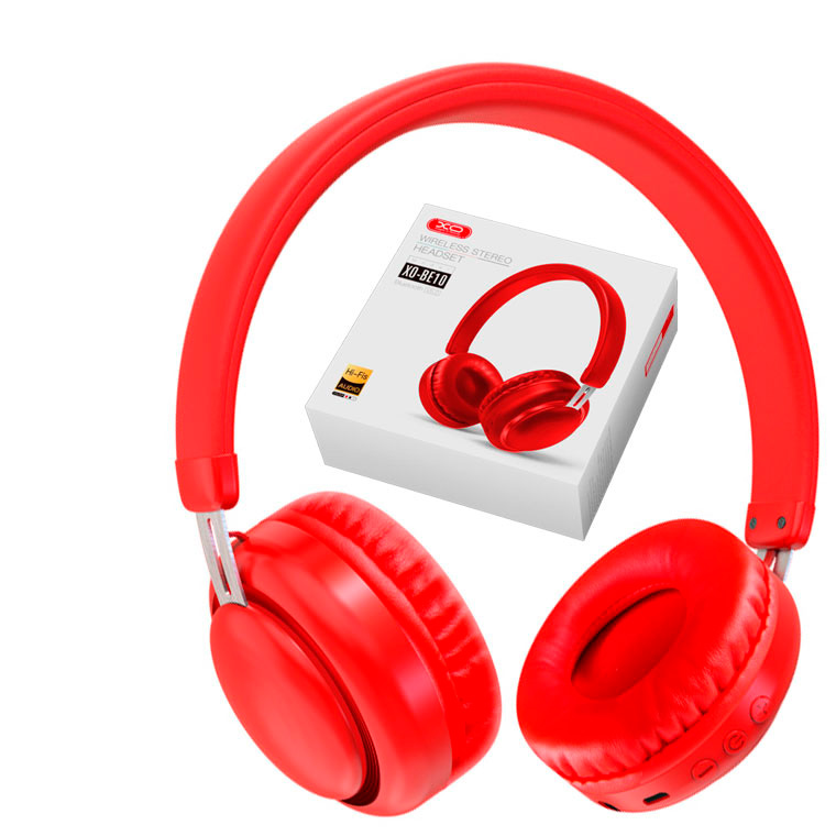 

Bluetooth наушники с микрофоном XO BE10 красные