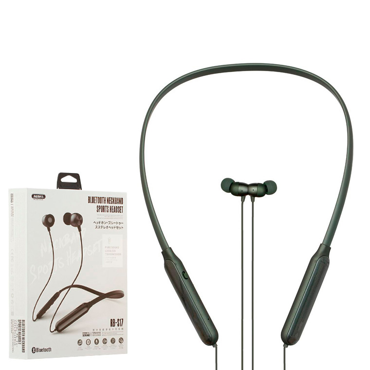 

Bluetooth наушники с микрофоном Remax RB-S17 серые