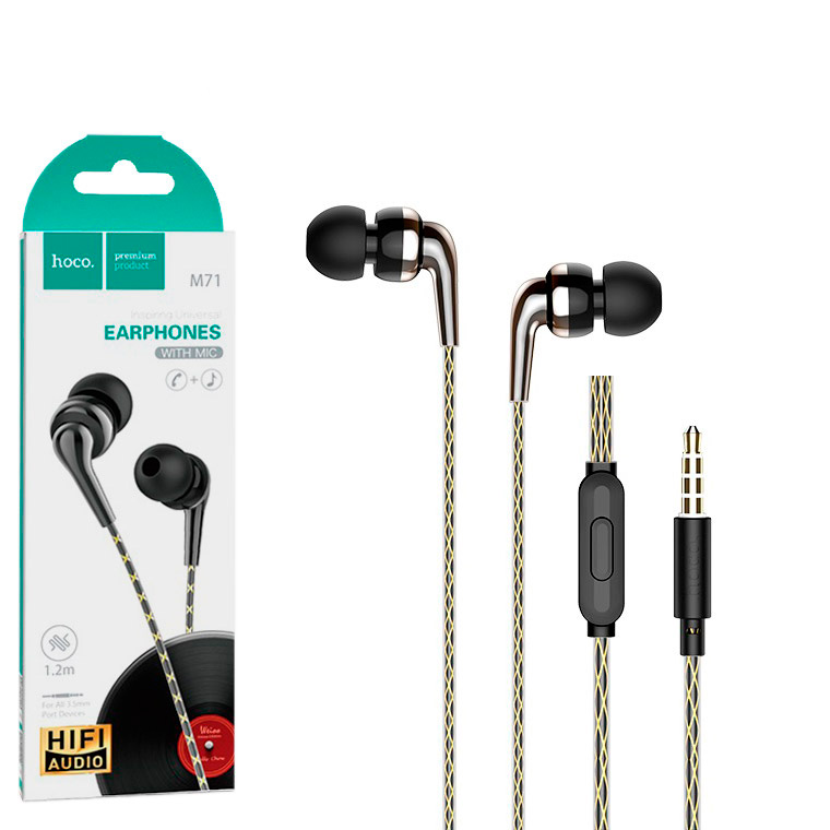 

Наушники с микрофоном Hoco M71 черные