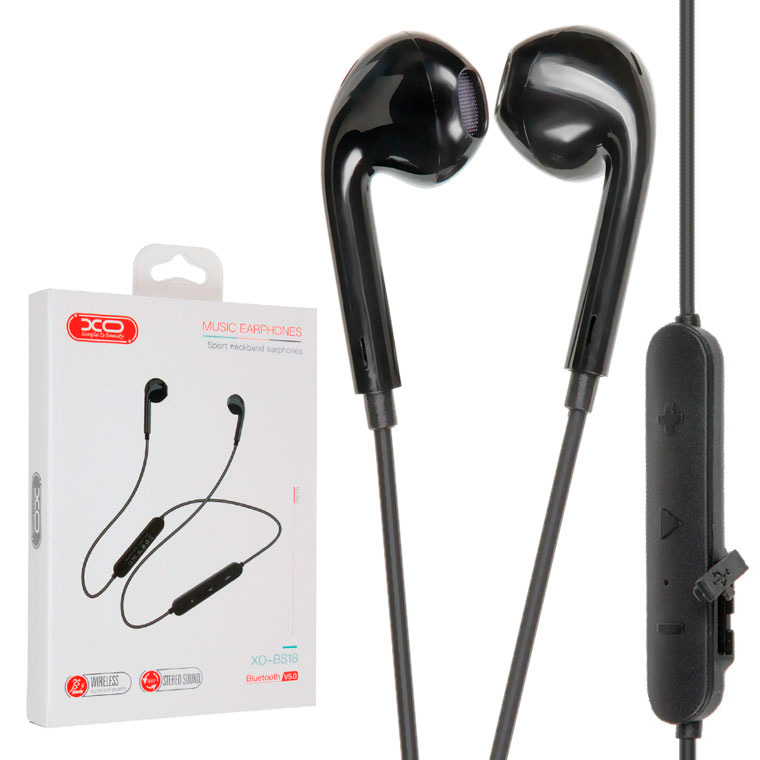 

Bluetooth наушники с микрофоном XO BS18 черные