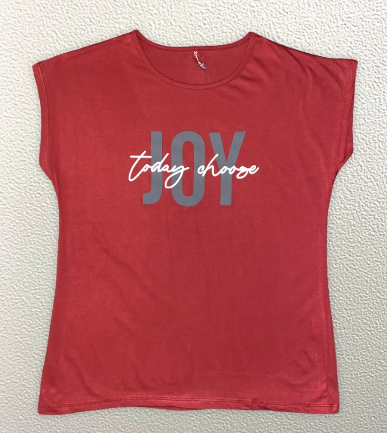 

Жіноча Футболка HAZARD JOY бордова Батал 21424 (4XL (56))